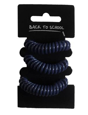 Hair Coils 3pk - Navy
